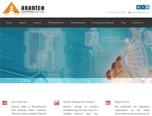 Tablet Screenshot of anantco.com